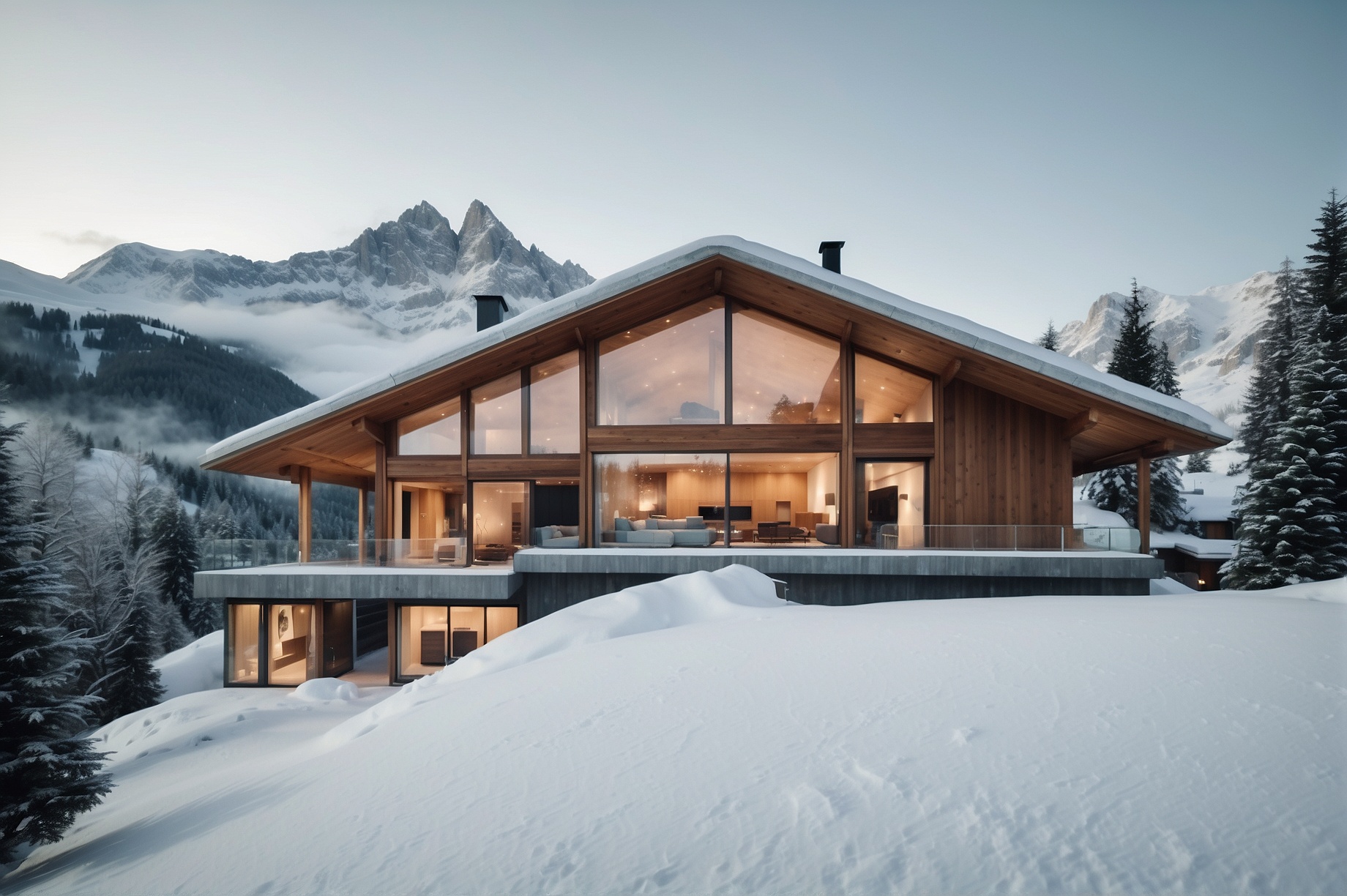 Chalet in den Alpen